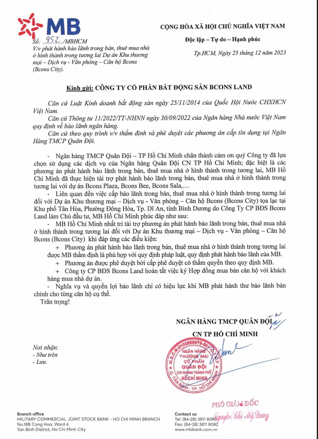 pháp lý dự án bcons city